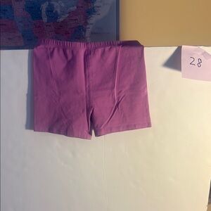 Pink Bike Shorts with Elastic Waistband and Stretchy Fit
